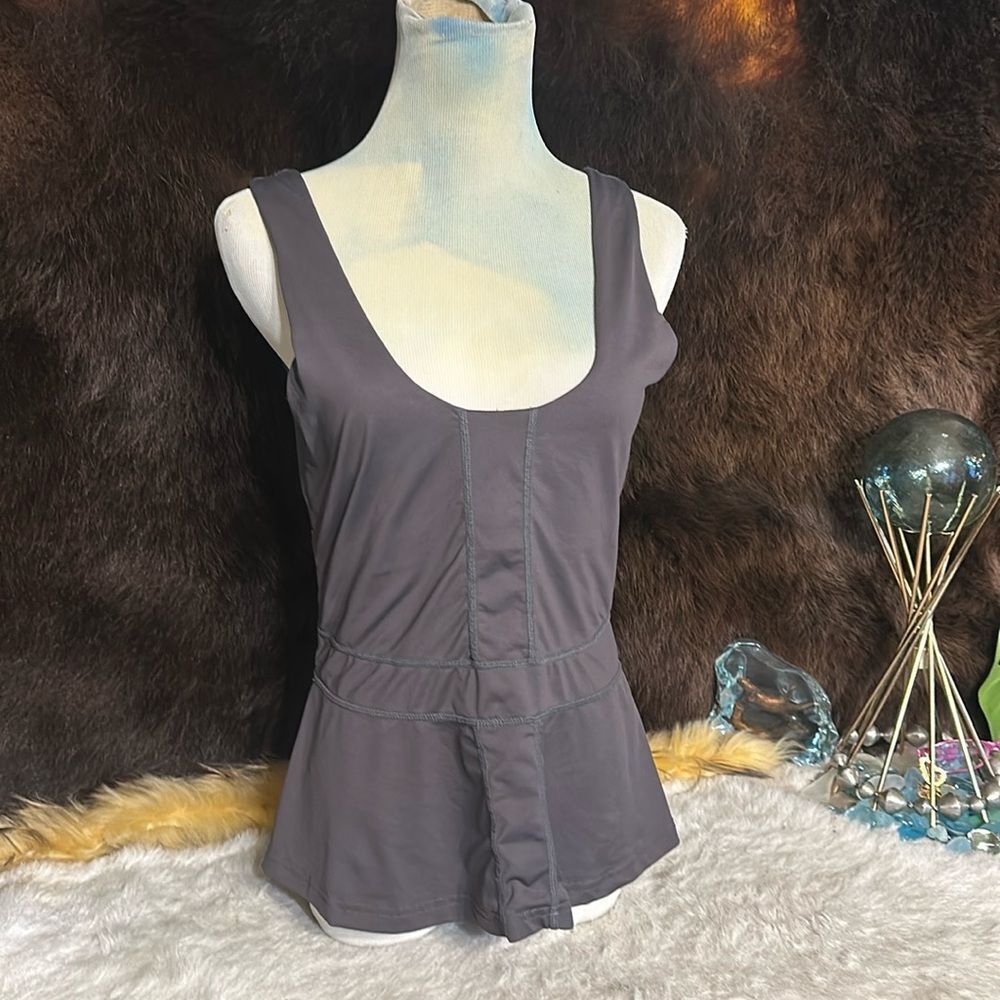 lululemon athletica Charcoal Scoop Neck Active Tank